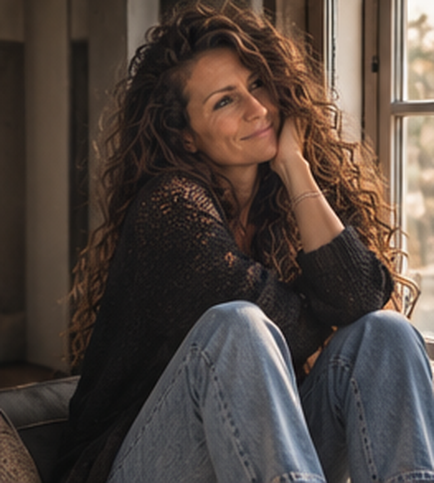 Sarah Koos am Fenster